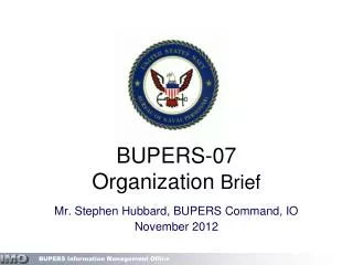 BUPERS-07 Organization Brief