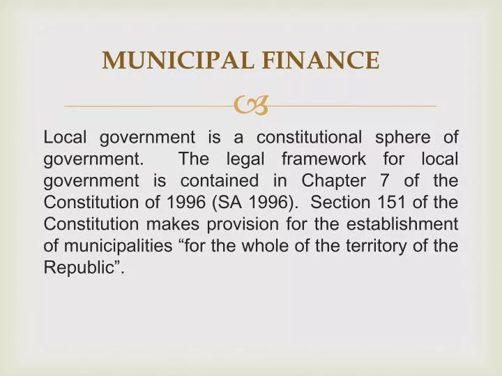 municipal finance
