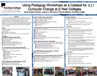 Using Pedagogy Workshops as a Catalyst for Curricular Change at 2-Year Colleges