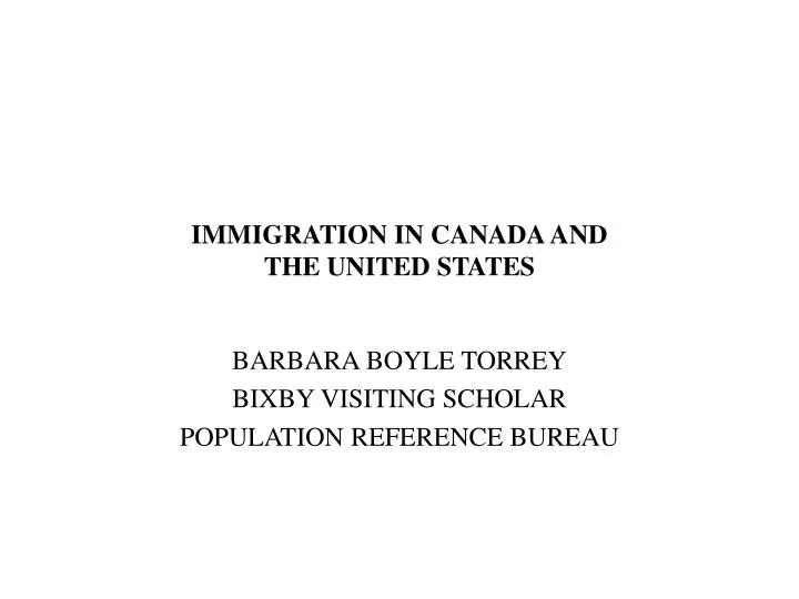 immigration in canada and the united states