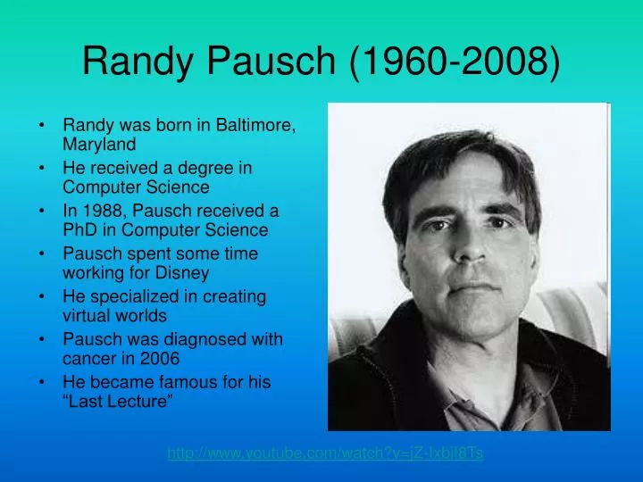 randy pausch 1960 2008