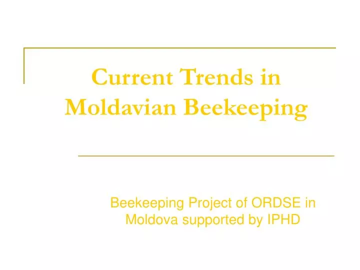 current trends in moldavian beekeeping