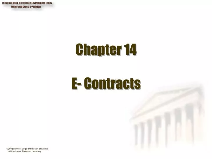 chapter 14 e contracts