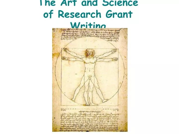 the art and science of research grant writing
