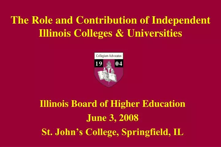 the role and contribution of independent illinois colleges universities
