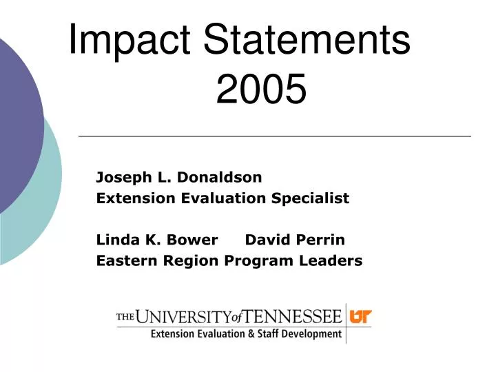 impact statements 2005