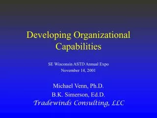 Developing Organizational Capabilities