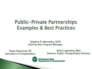 Public-Private Partnerships Examples &amp; Best Practices