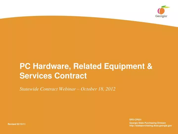 pc hardware related equipment services contract