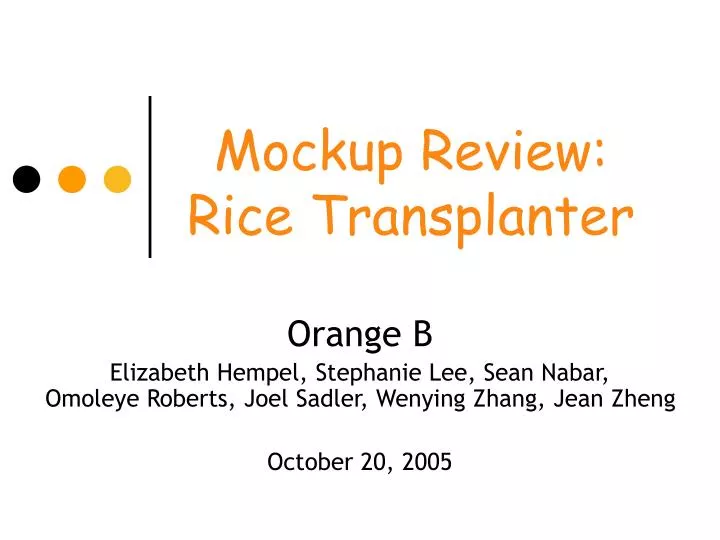 mockup review rice transplanter