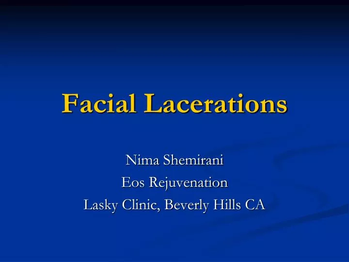 facial lacerations