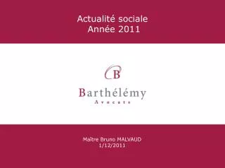 actualit sociale ann e 2011