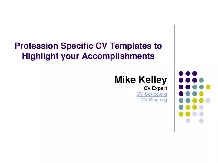profession specific cv templates to highlight your accomplishments