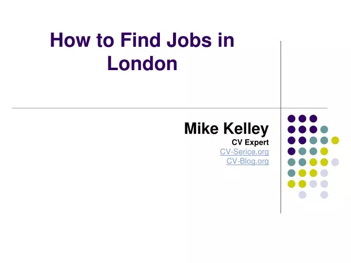 how to find jobs in london
