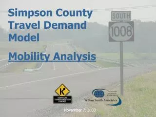 Simpson County Travel Demand Model Mobility Analysis