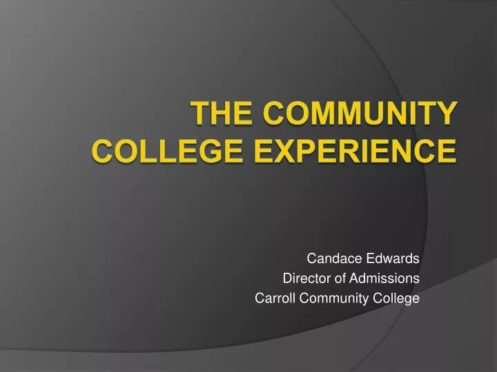 candace edwards director of admissions carroll community college