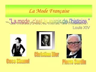 la mode fran aise