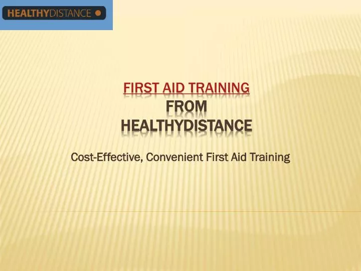 cost effective convenient first aid training