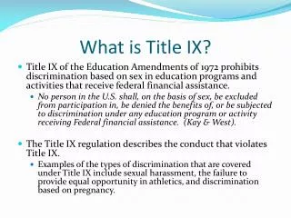 What is Title IX?