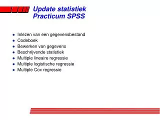 update statistiek practicum spss