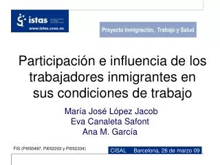 Participación e influencia de los trabajadores inmigrantes en sus condiciones de trabajo
