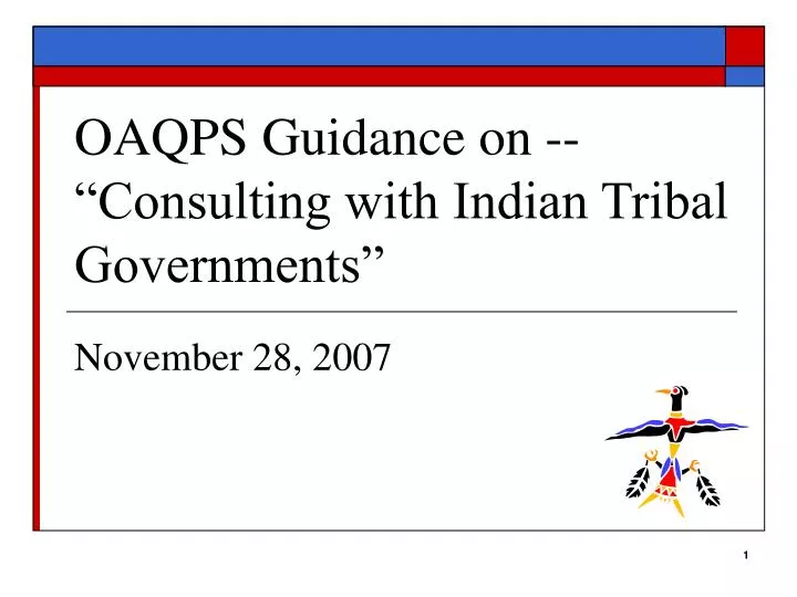 oaqps guidance on consulting with indian tribal governments