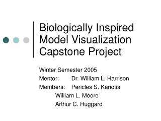 Biologically Inspired Model Visualization Capstone Project