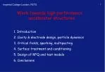 Work towards high performance accelerator structures - slide 1