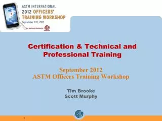 Certification &amp; Technical and Professional Training