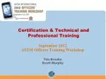 Certification &amp; Technical and Professional Training - slide 1