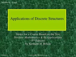 Applications of Discrete Structures