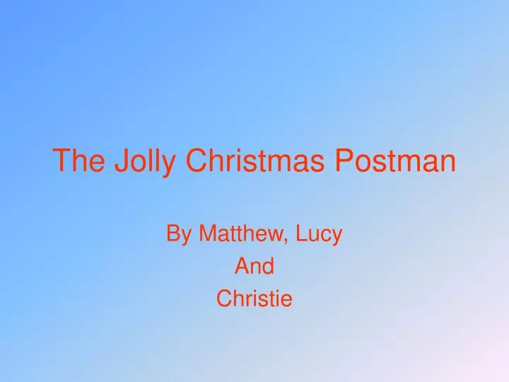 the jolly christmas postman