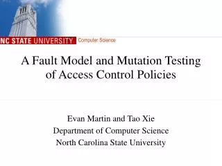 A Fault Model and Mutation Testing of Access Control Policies