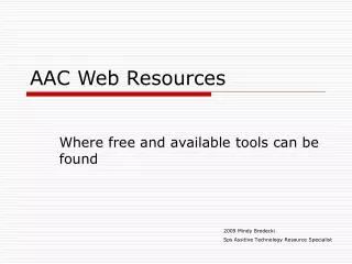 AAC Web Resources