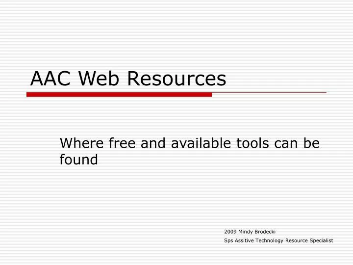 aac web resources