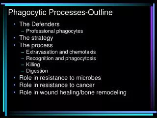 Phagocytic Processes-Outline