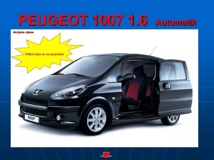 peugeot 1007 1 6 automatik