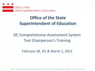 Office of the State Superintendent of Education