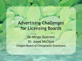 Advertising Challenges for Licensing Boards