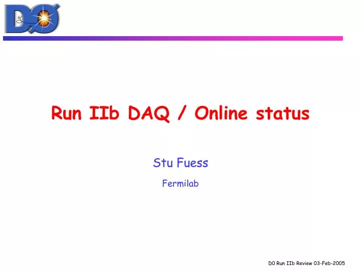 run iib daq online status