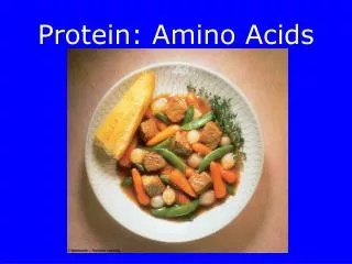 Protein: Amino Acids