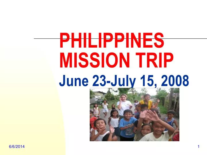 philippines mission trip june 23 july 15 2008