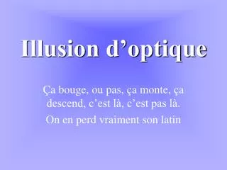 Illusion d’optique