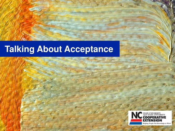 talking about acceptance