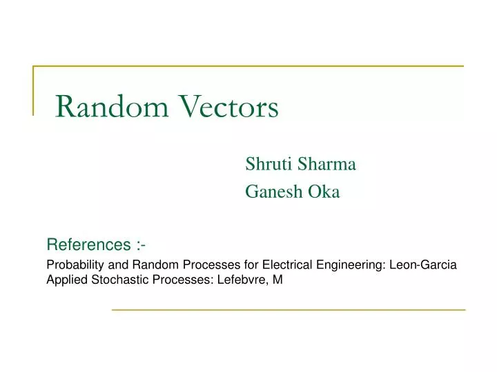 random vectors