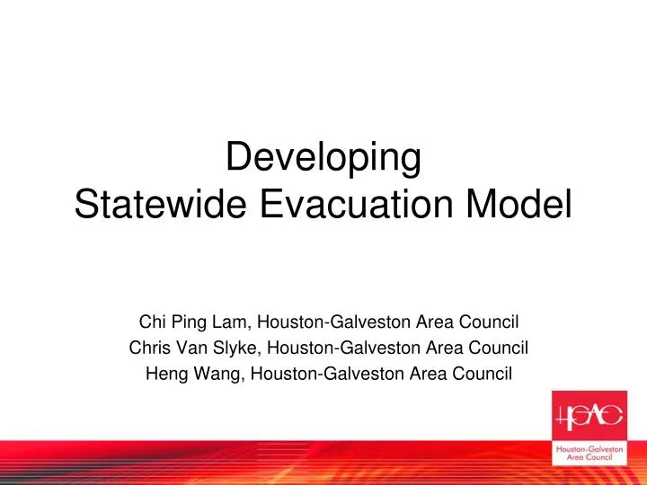 developing statewide evacuation model