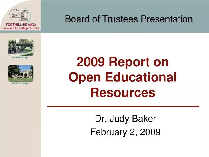 2009 report on open educational resources
