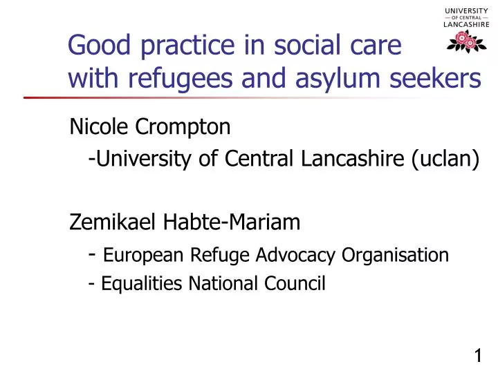 good practice in social care with refugees and asylum seekers