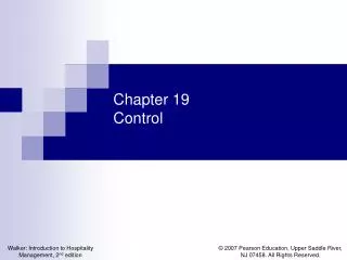 Chapter 19 Control