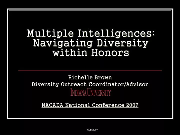 multiple intelligences navigating diversity within honors